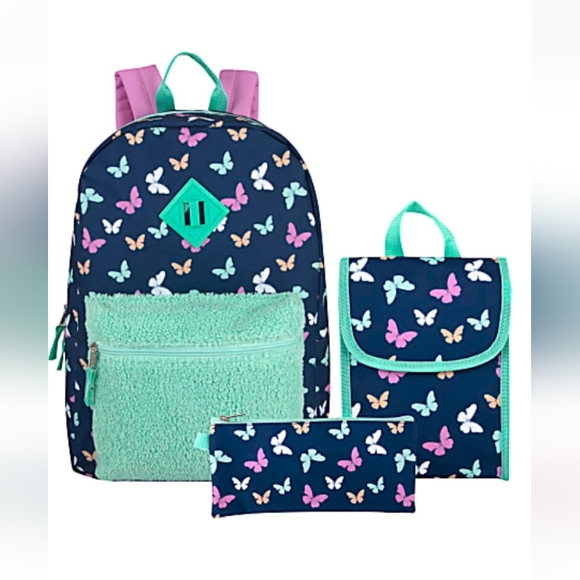 NWT trailmaker butterfly 3 in 1 backpack and lunch bag - Picture 1 of 7